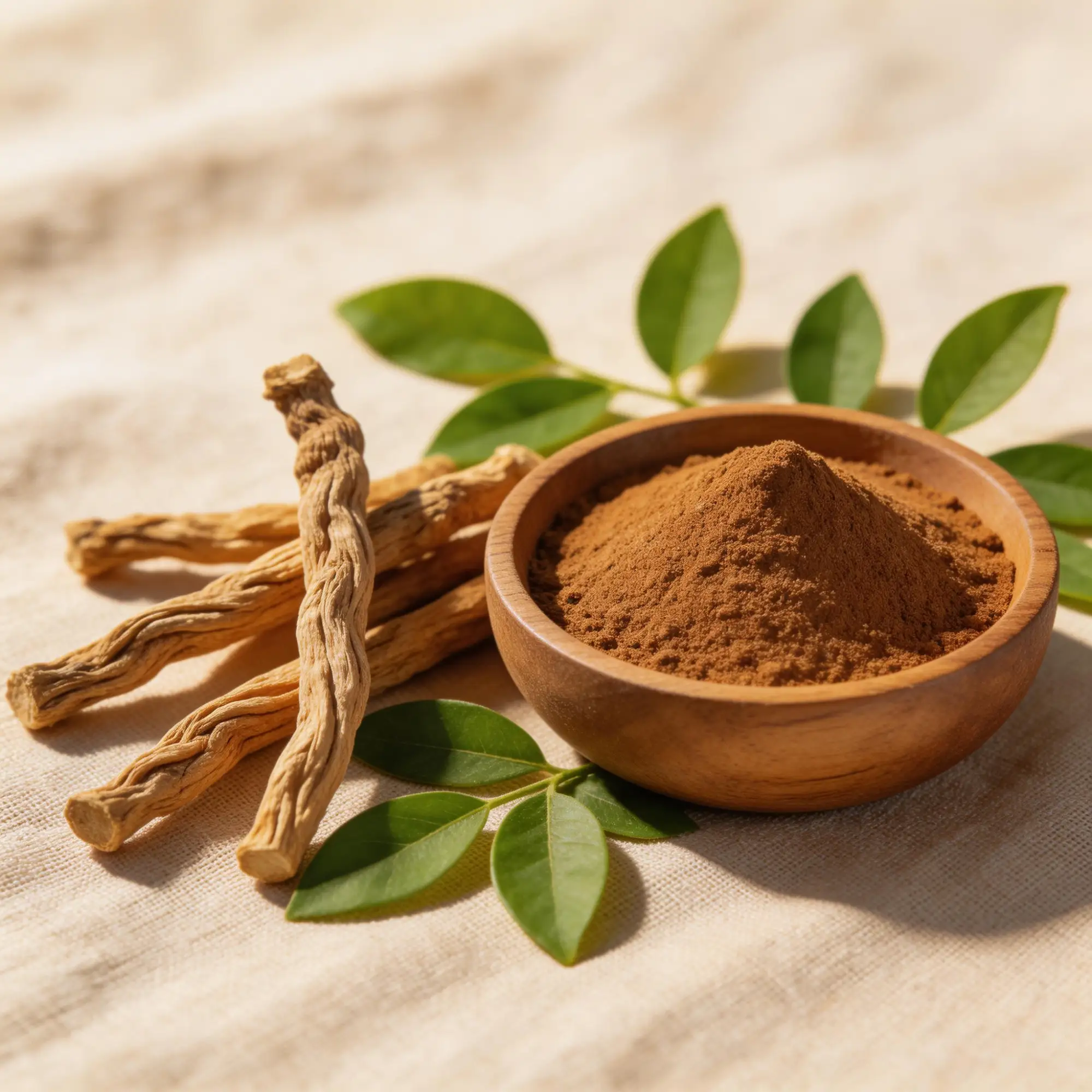 Ashwagandha root powder and capsules