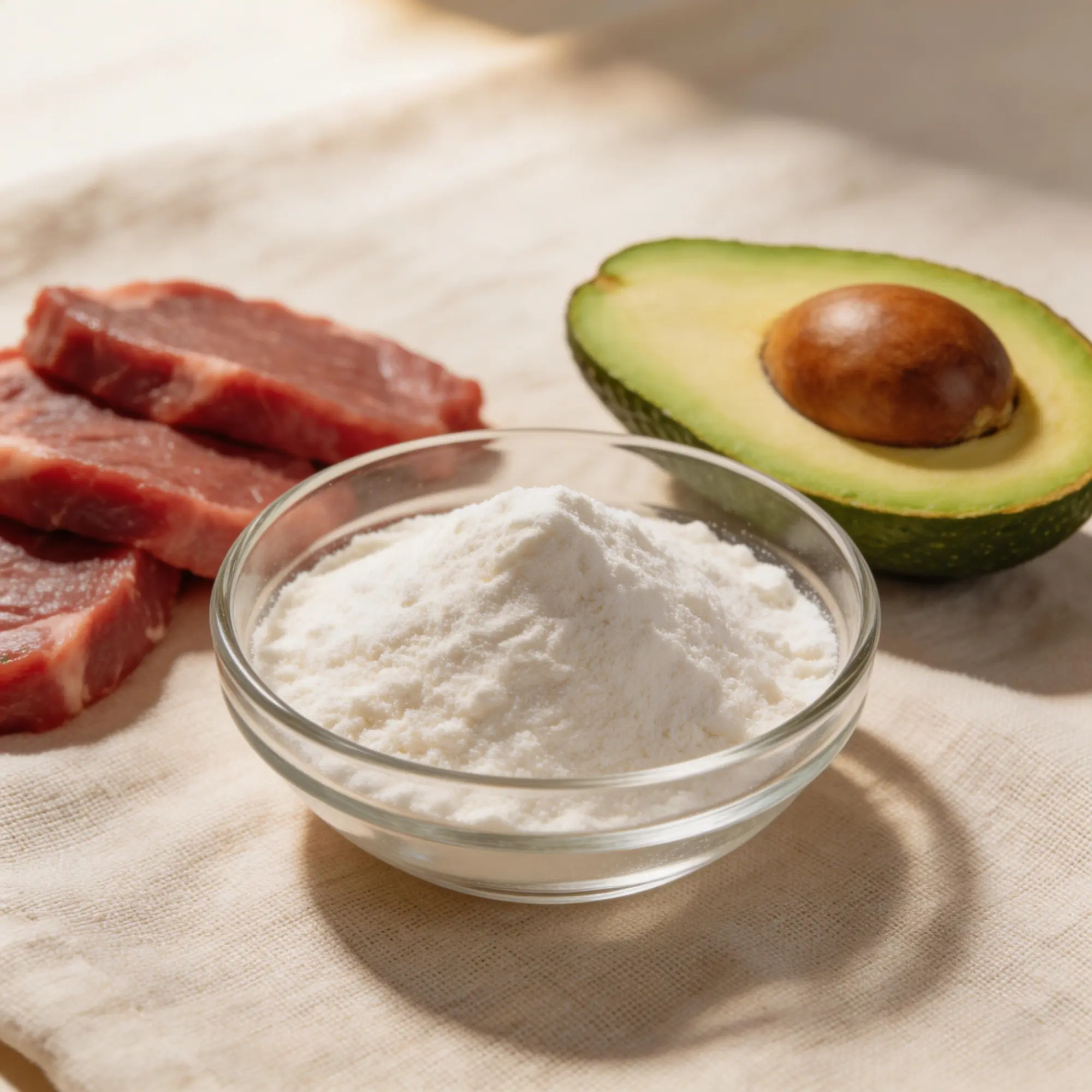 L-Carnitine supplement capsules and powder