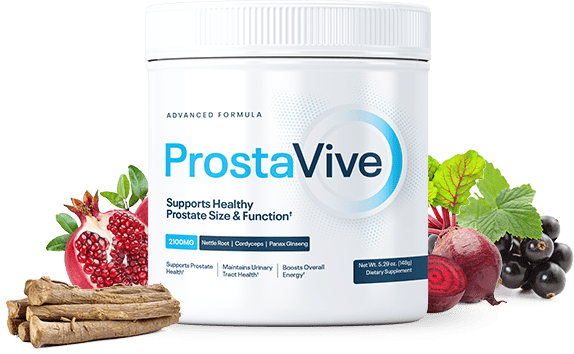 ProstaVive Powder with Scoop and Supplement Facts